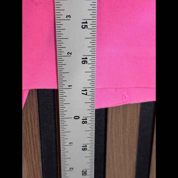 New H&M Skirt 4 / S Womens Pink Mini Back Zip Pencil Straight Career Twill - Picture 5 of 6